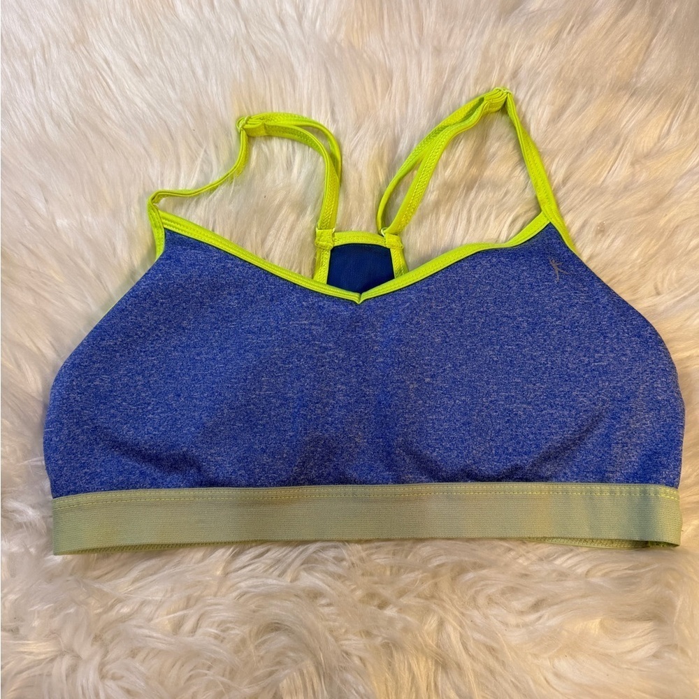 💙3/$20 Danskin Vibrant Blue and Lime Sports Bra